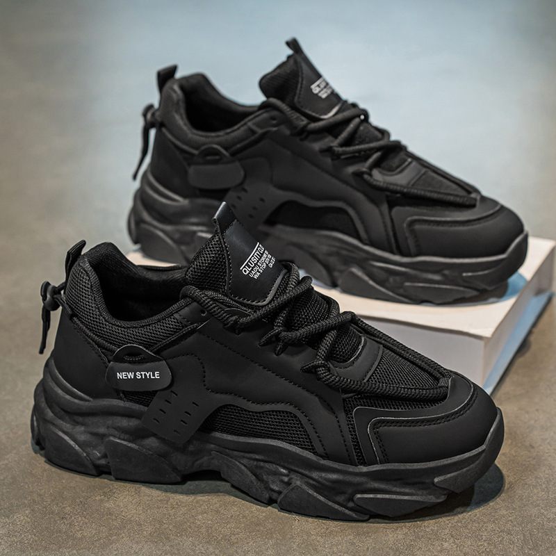 Summer new men's shoes: Breathable mesh shoes, men's trendy and versatile thick-soled sports shoes, casual running dad trendy shoes details Picture