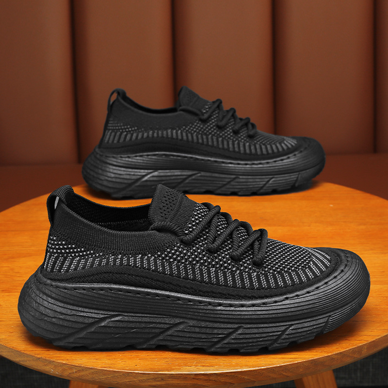 Summer men's shoes: Breathable mesh shoes, coconut shoes, men's Korean style, versatile thick-soled men's sports shoes, casual running dad shoes full figure