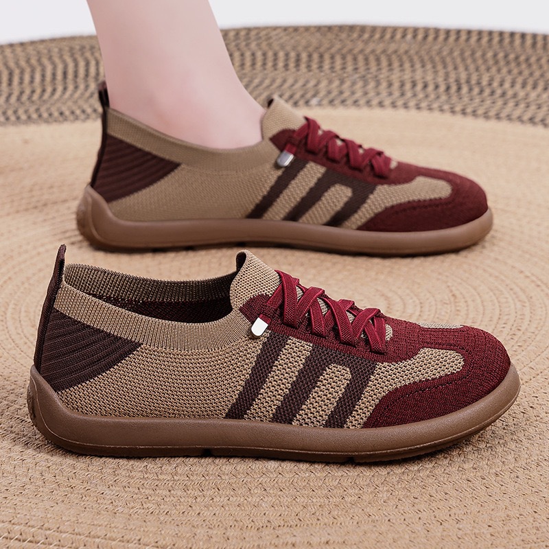 Spring new style fly-woven breathable mesh soft sole fashionable single shoes for women, wholesale of soft sole women's shoes for export Application Scenario