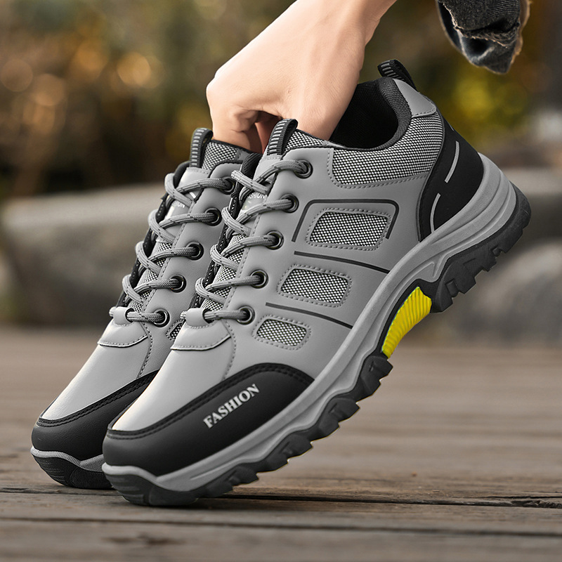 Spring new men's safety shoes, breathable, anti-slip work shoes for construction site work, sports and casual, outdoor hiking shoes for men details Picture