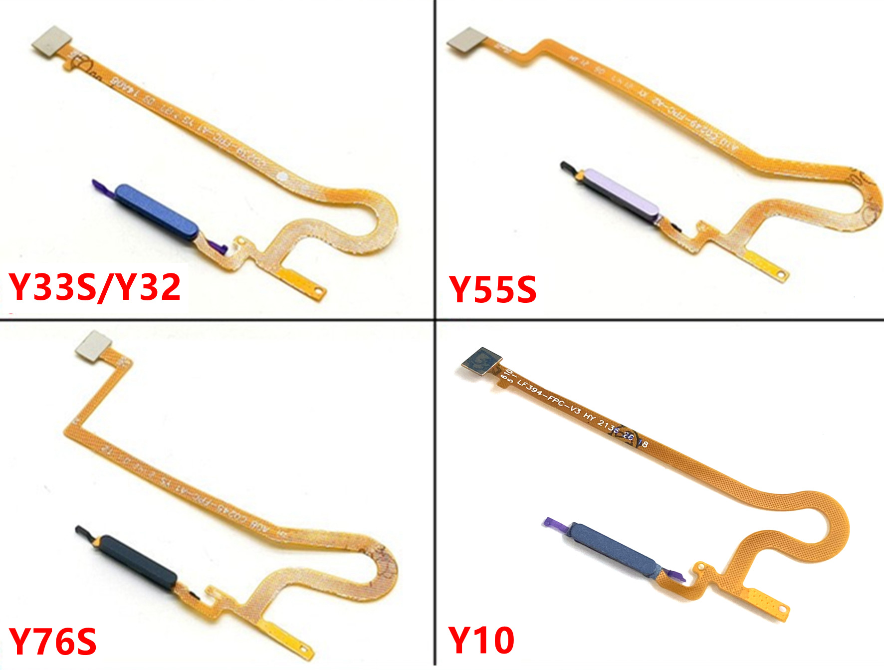 It is applicable to VO Y33S, Y32, Y55S, Y76S and Y10 fingerprint ribbon cables for unlocking, recognition, induction and return buttons Item Picture