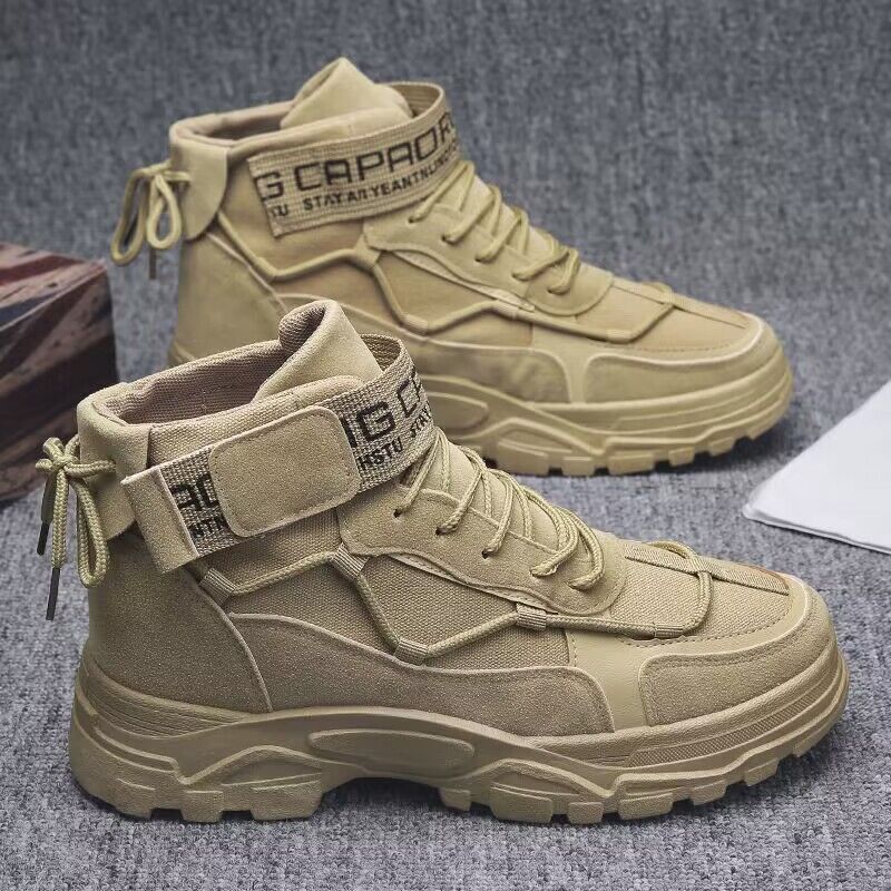 Men's shoes Spring and autumn new high-top Dr. Martens boots, men's thick-soled durable workwear ankle boots, Korean casual trendy shoes Application Scenario