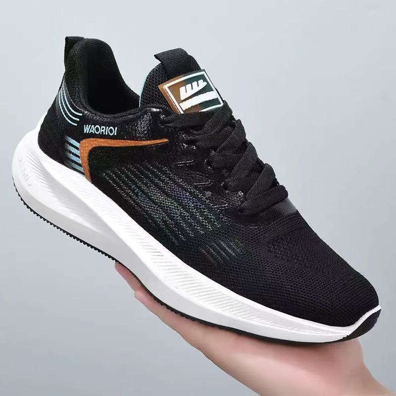 Men's shoes, men's casual sports shoes, comfortable and breathable cloth shoes, casual shoes, foreign trade bestsellers, sports flying woven men's shoes, men full figure