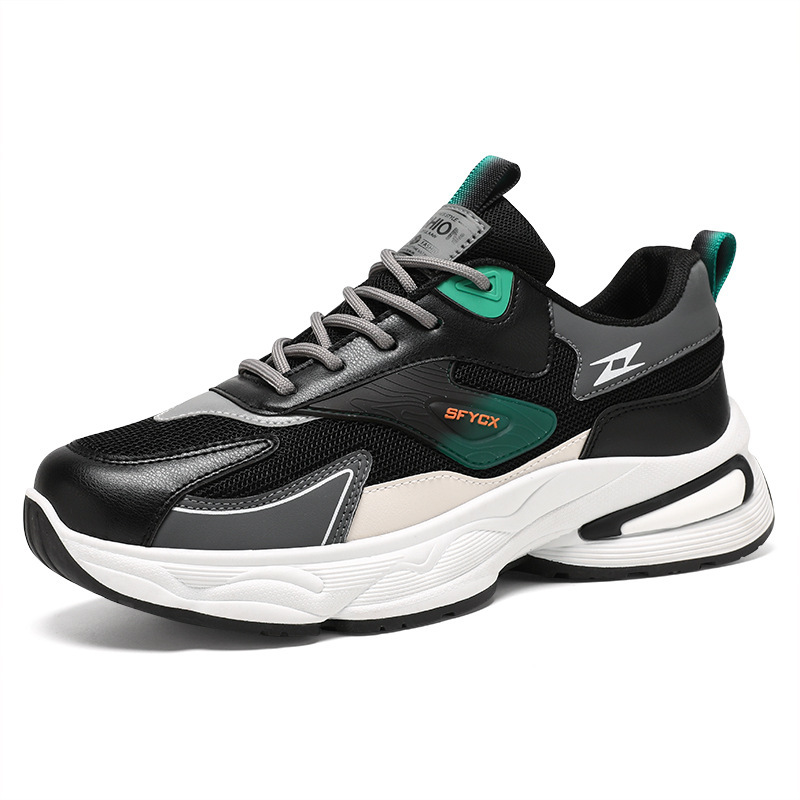 New breathable mesh men's sports shoes for autumn, trendy and versatile thick-soled anti-slip casual dad shoes Item Picture