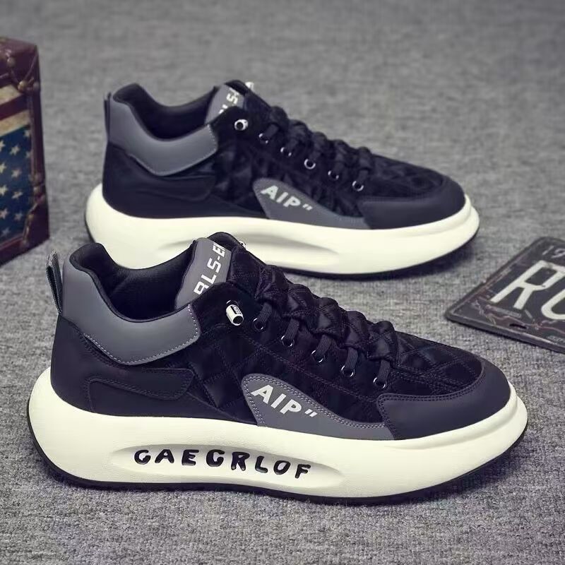 Men's winter 2025 new men's thick-soled sports running casual height-increasing Dad Forrest Gump trendy shoes little white board shoes details Picture