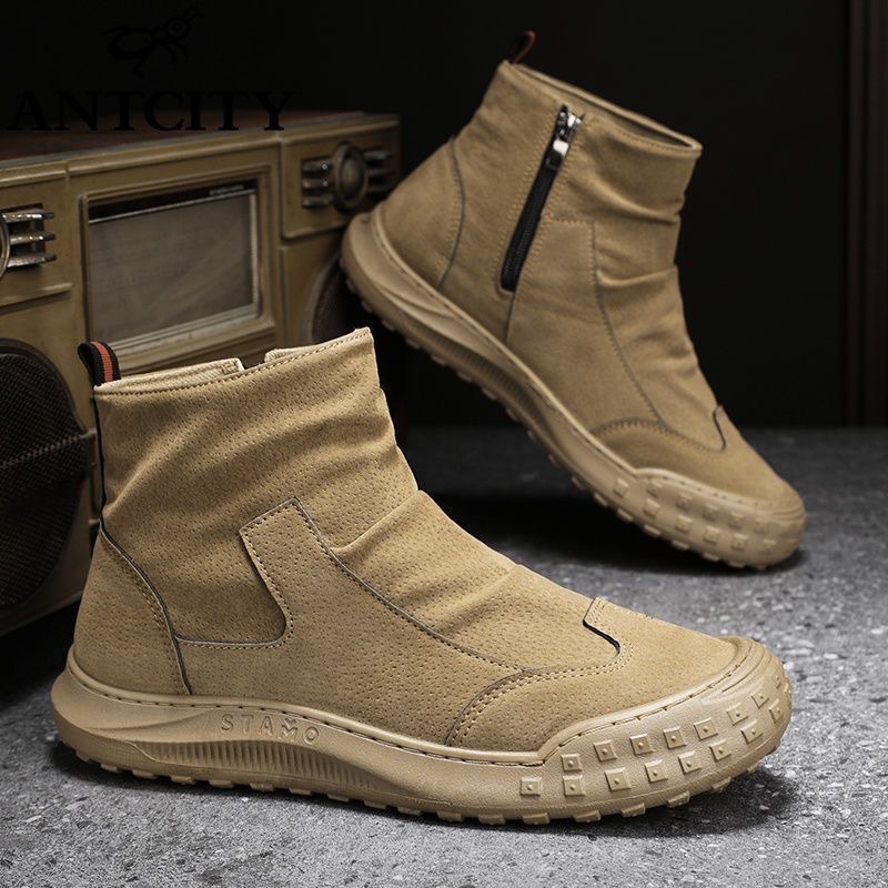 High-top Dr. Martens boots men's autumn new breathable work shoes men's trendy, versatile, anti-slip, casual work safety shoes men Application Scenario