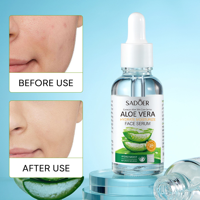 Cross-border export wholesale of SADOER Aloe Vera Hydrating and Moisturizing Essence for Skin rejuvenation, Hydration and Beauty enhancement Specification drawing