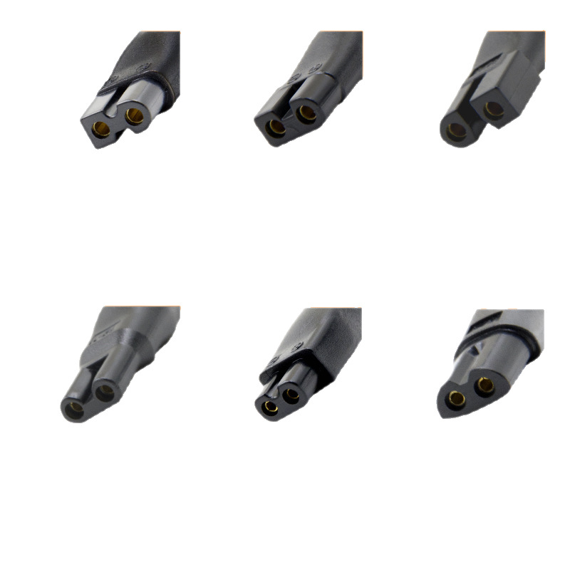 Applicable hair clippers and shavers charging adapter 5.5*2.1, female socket to double-hole adapter, figment-shaped adapter Item Picture