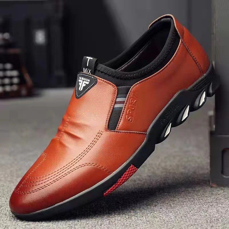 Leather shoes 2025 Autumn/Winter new men's leather shoes with soft soles, comfortable one-step men's casual shoes wholesale, popular men's shoes Application Scenario