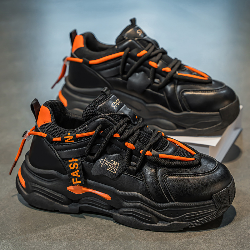 Men's shoes 2025 Spring New breathable mesh shoes, men's trendy and versatile thick-soled sports shoes, casual dad trendy shoes details Picture