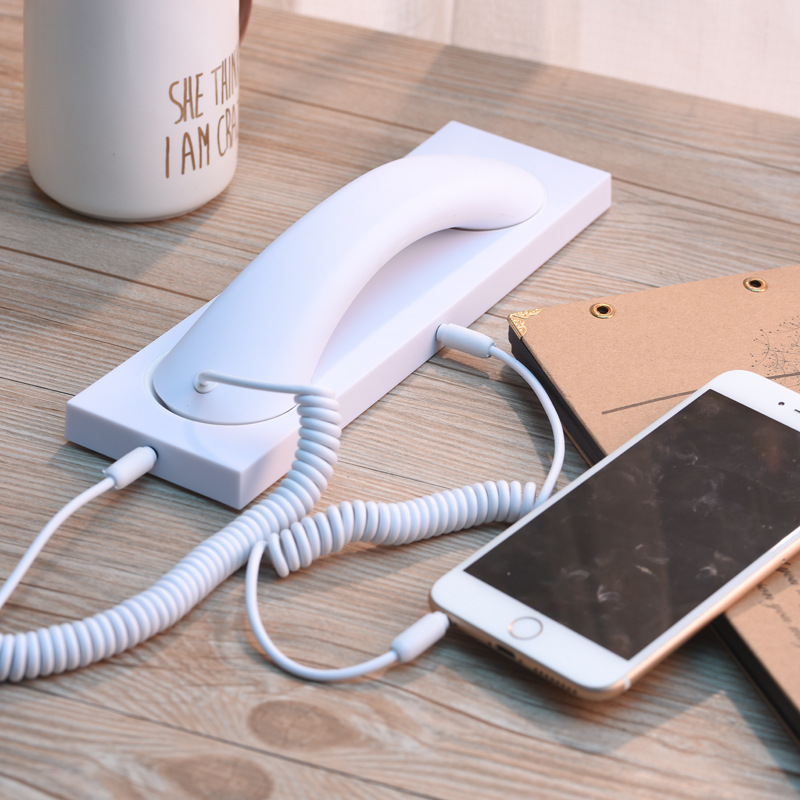 Factory direct sales of universal white-collar office mobile phones, retro external headphones, mobile phone receivers, landline phones and microphones Specification drawing