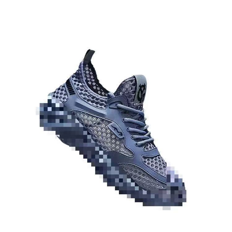 Cross-border consignment of men's shoes 2025 new style perforated breathable net shoes, men's running sports shoes, summer trendy shoes Item Picture
