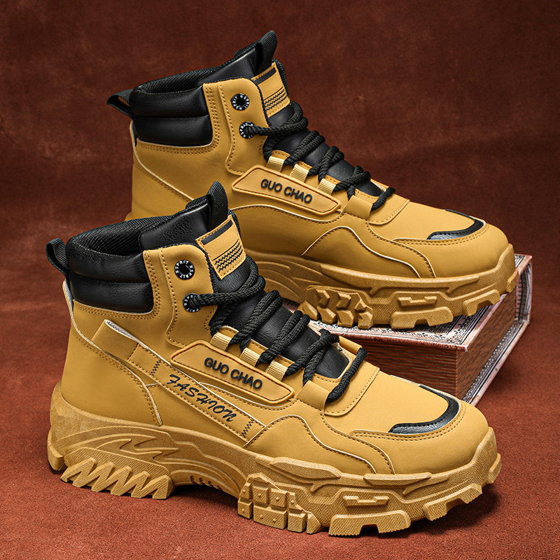 High-top Dr. Martens boots, men's autumn new workwear shoes, men's trendy and versatile thick-soled anti-slip sports and casual ankle boots details Picture