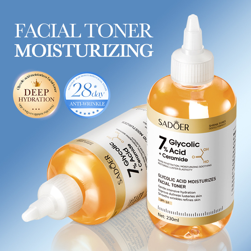 Cross-border export wholesale of SADOER Glycolic Acid Soothing Moisturizing Essence Water for Skin Rejuvenation and Hydration full figure