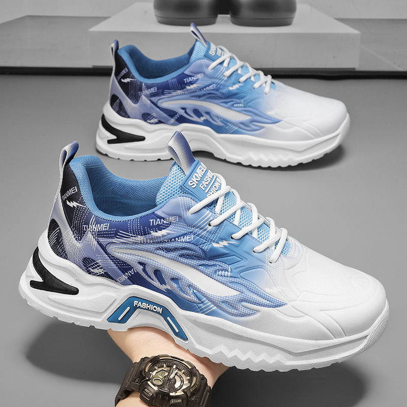 Summer new breathable mesh sports shoes for men, trendy and versatile thick-soled casual running dad shoes Application Scenario