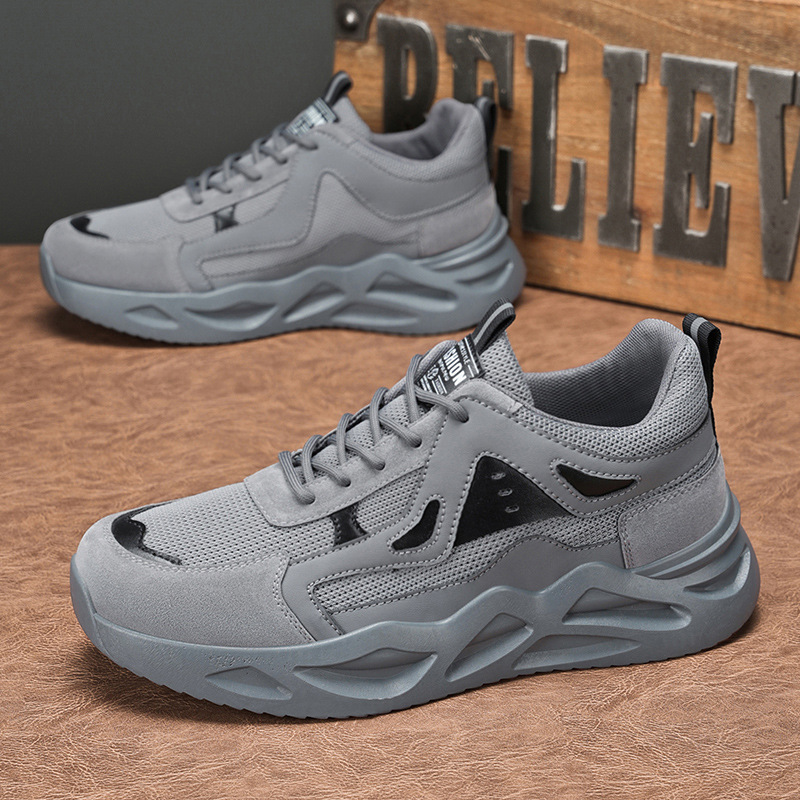 New breathable mesh shoes for men in spring, trendy and versatile men's sports shoes, thick-soled casual running dad shoes Application Scenario