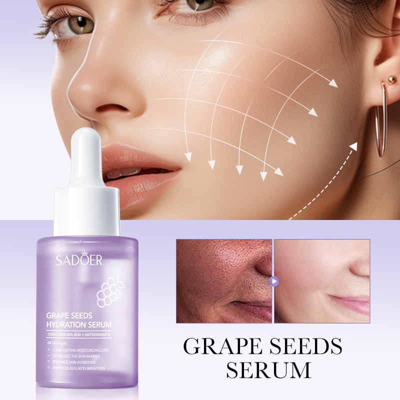 Cross-border export wholesale of SADOER Grape Seed Antioxidant Moisturizing Essence and Hydrating Essence in full English Specification drawing