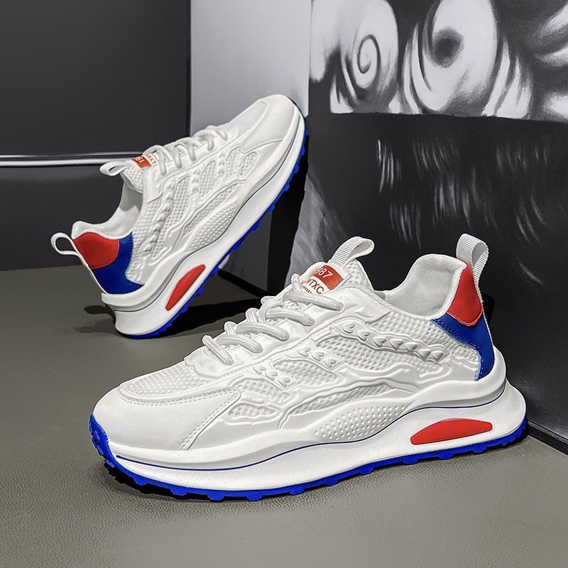 Summer men's shoes 2025 new breathable mesh white sneakers, men's trendy and versatile sports shoes, casual dad trendy shoes Application Scenario