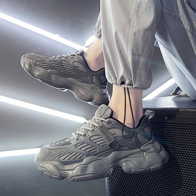 2024 Men's autumn New breathable mesh shoes, Korean style versatile thick-soled sports shoes, casual dad trendy shoes Application Scenario