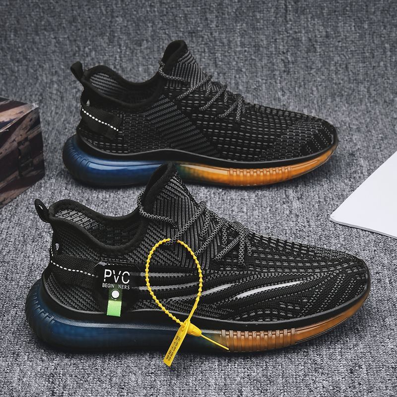 2024 Summer Breathable fei-woven men's shoes, coconut shoes, men's sports shoes, casual shoes, trendy online shoes, men's shoes wholesale full figure