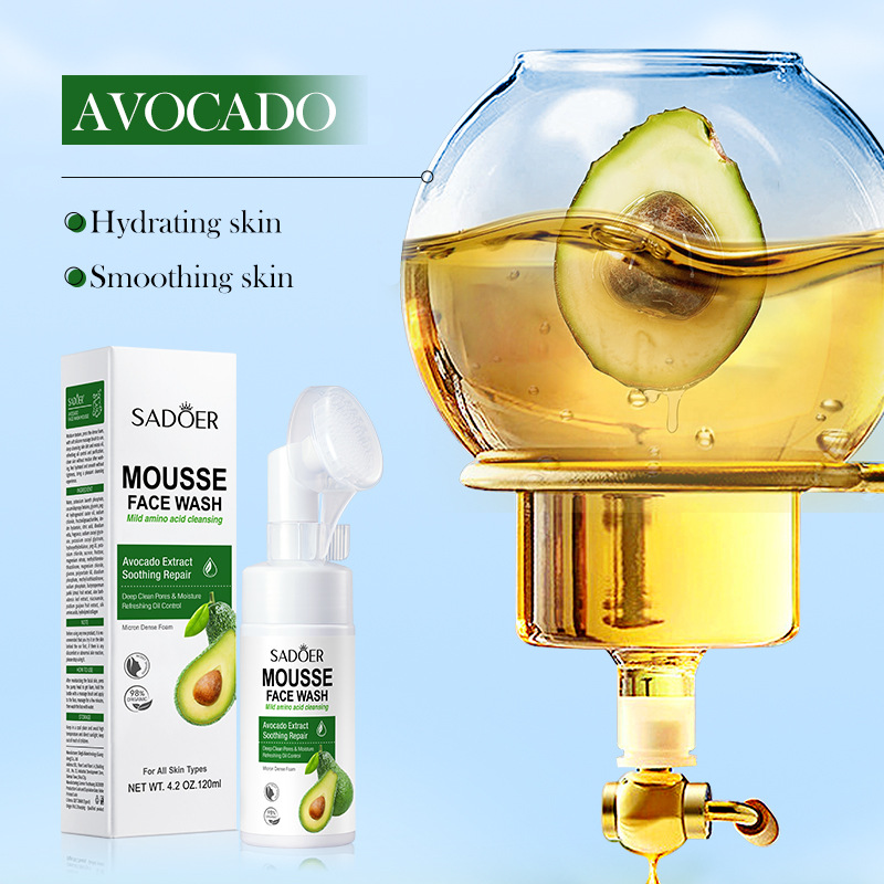 Cross-border wholesale of all-English SADOER avocado amino acid Cleansing mousse and foaming facial Cleanser Specification drawing