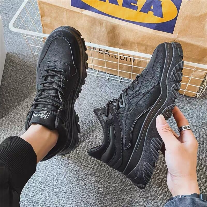 New men's shoes for spring: Breathable, work safety shoes for construction sites, trendy, versatile, anti-slip, durable, sporty and casual dad shoes Specification drawing
