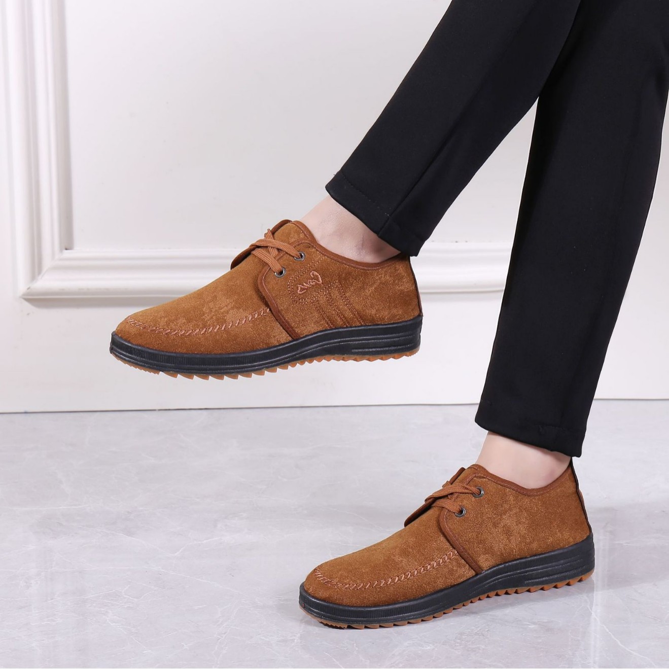2025 Old Beijing Cloth Shoes Spring/Summer Work Shoes, soft-soled men's casual Comfortable Shoes for Middle-aged and Elderly people, Breathable shoes Specification drawing