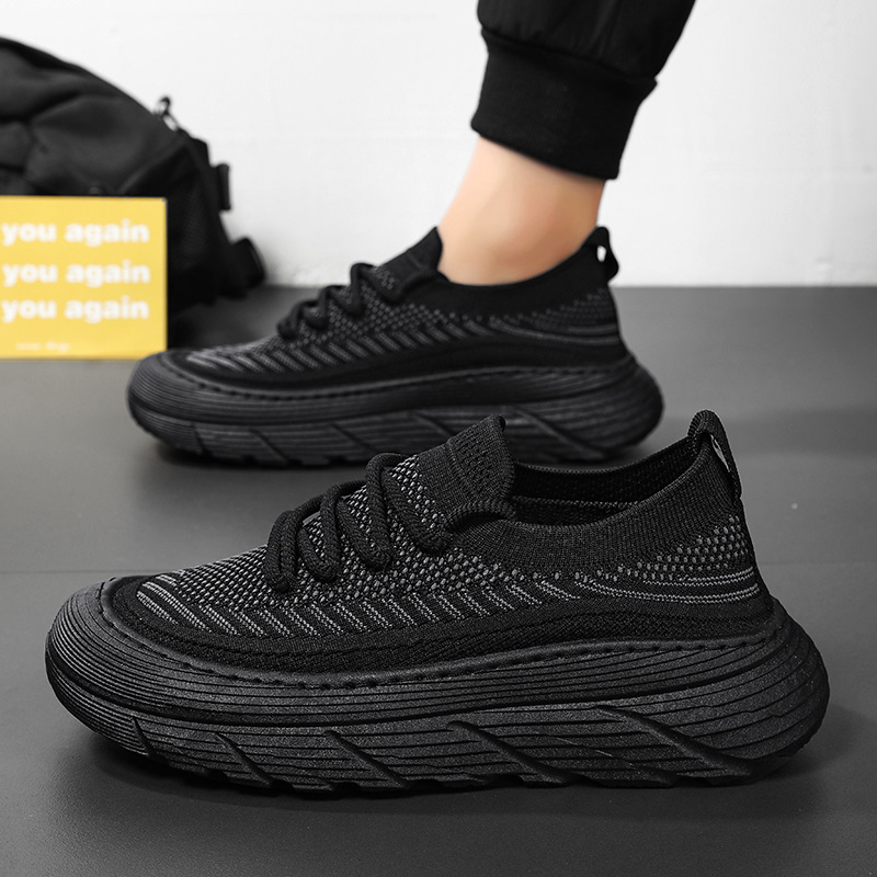 Summer men's breathable mesh shoes, men's sports shoes, Korean style versatile thick-soled anti-slip casual shoes, running dad shoes Application Scenario