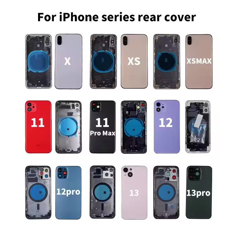 Apply to apple in the box shell after 6 g/s / 7 8 p/p/XR / 11/12/13 Pro Max back cover glass assembly full figure
