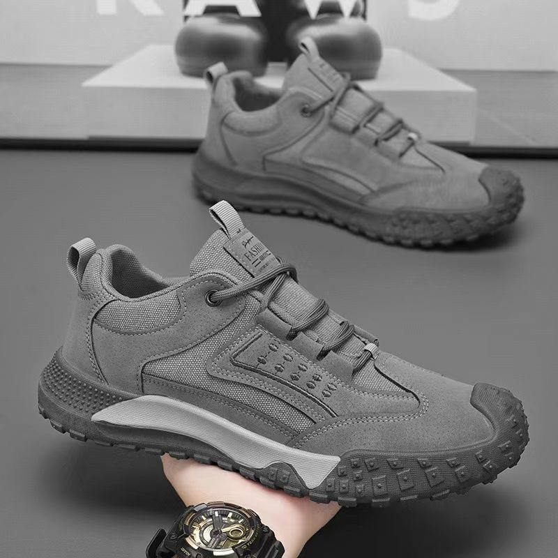 New men's spring and summer breathable work safety shoes, men's anti-slip and wear-resistant construction site work sports and casual hiking shoes details Picture