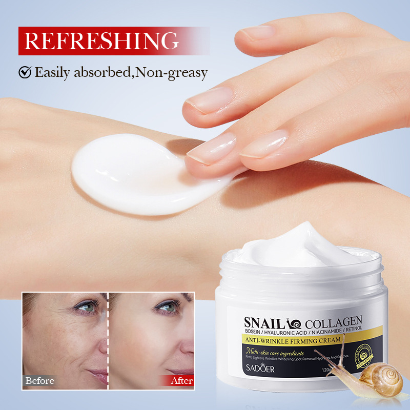 SADOER Snail Collagen Anti-wrinkle skin Care Product Set, facial cleanser and cream cross-border export wholesale Item Picture