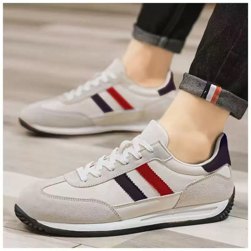 2025 New running sports shoes, summer breathable men's board shoes, Korean style trendy, lightweight, comfortable and versatile men's sports shoes Application Scenario