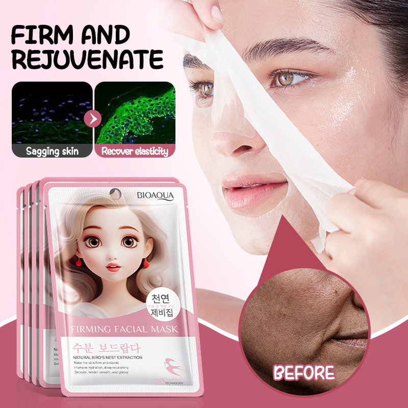 Cross-border export wholesale of all-English BIOAOUA Snow Lotus Antioxidant Mask, Whitening, Hydrating and Nourishing Mask details Picture