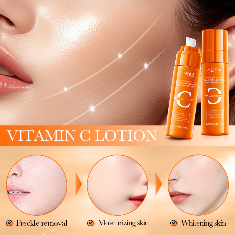 BIOAQUA Vitamin C Whitening Antioxidant Lotion Hydrating Moisturizing Essence Lotion for cross-border export Application Scenario