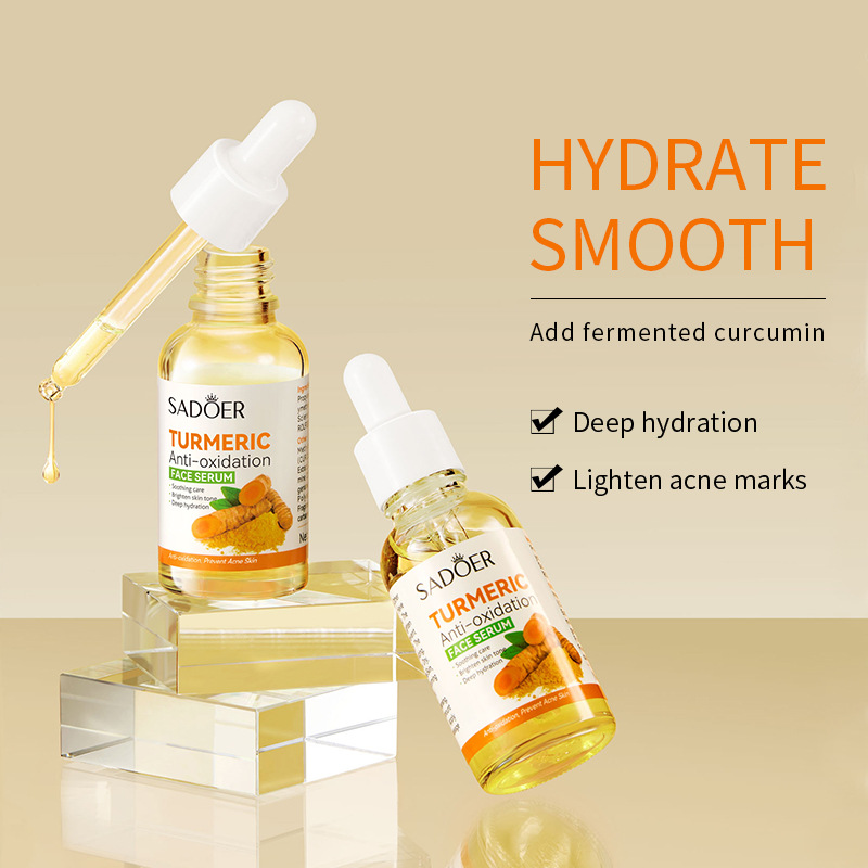 Cross-border wholesale of SADOER Turmeric Antioxidant Essence Hydrating and Refreshing Facial Essence Essence in full English Specification drawing