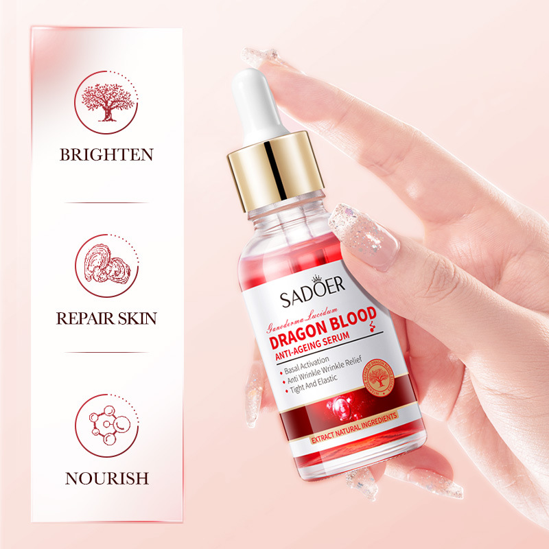 Full English SADOER Ganoderma lucidum Dragon Blood Anti-Wrinkle Essence, Skin Rejuvenation, Firming and Moisturizing Essence, cross-border export wholesale details Picture