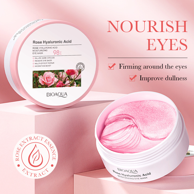 Full English BIOAOUA Rose Hyaluronic Acid skin care product set, Eye cream, Face Cream, Facial Cleanser, cross-border export wholesale details Picture