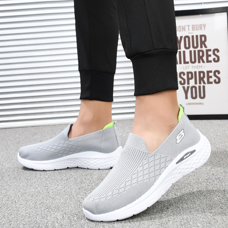 Breathable net shoes for men, 2025 Summer new style, lazy person, hollowed-out one-step casual running, soft sole and soft upper, wholesale for export Application Scenario