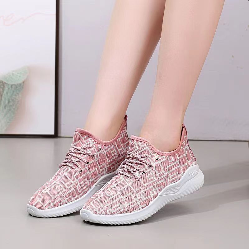 2023 New trendy shoes for women, versatile student sports shoes, lightweight and comfortable shoes, super breathable flying mesh surface shoes Specification drawing