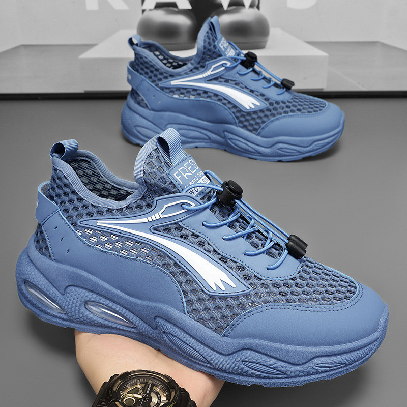 New breathable and perforated mesh men's shoes for summer, trendy and versatile men's sports shoes, casual dad shoes for teenagers Application Scenario