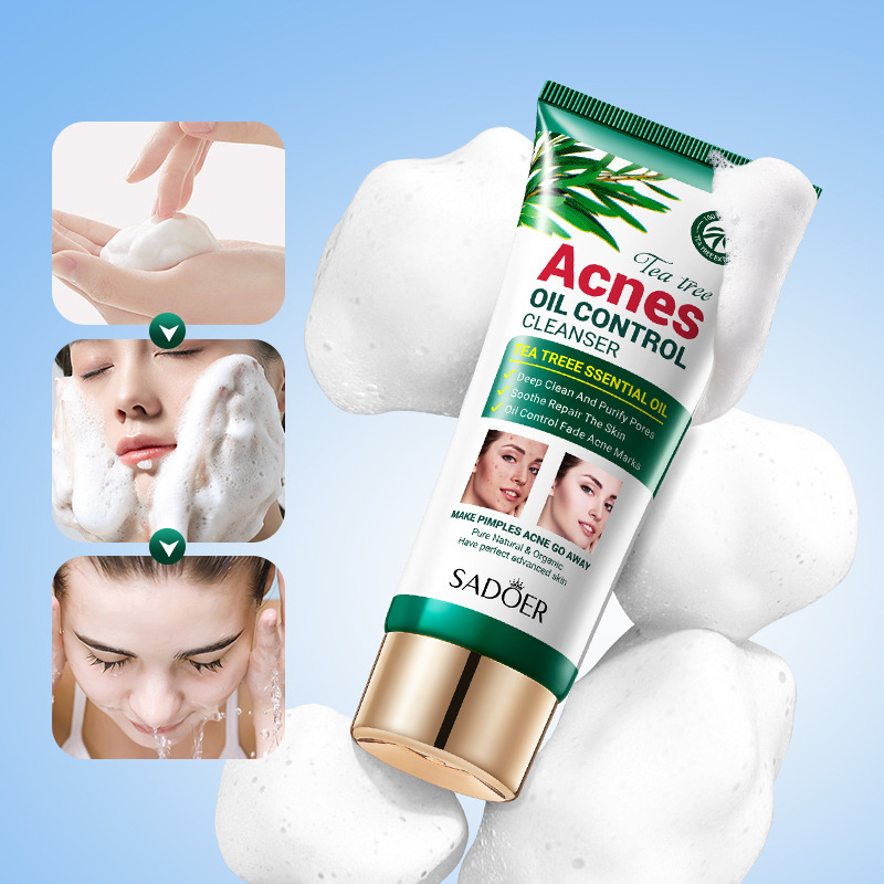 SADOER Tea Tree Acne and Oil Control Facial Cleanser, gentle cleansing and acne removal student Facial Cleanser, cross-border wholesale Item Picture