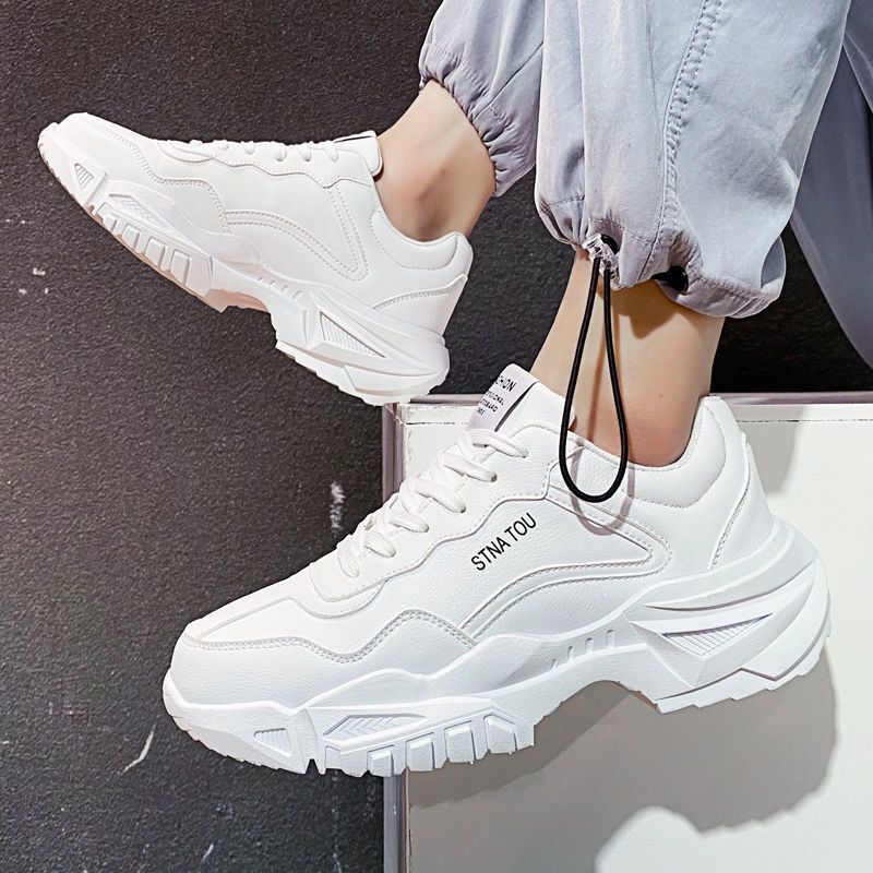 2024 Summer new men's shoes: Korean version trendy dad shoes, men's sports shoes, white sneakers, casual shoes, men's shoes for export full figure