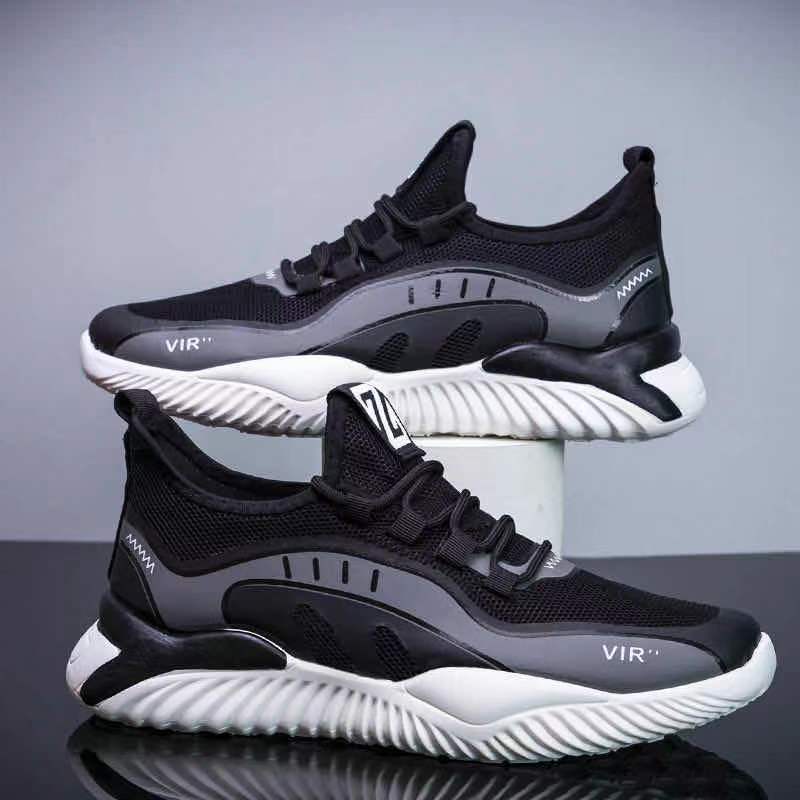 2025 Trendy men's shoes, early spring new style popular shoes, running, flying, weaving, breathable sports shoes, comfortable men's casual shoes, cross-border details Picture