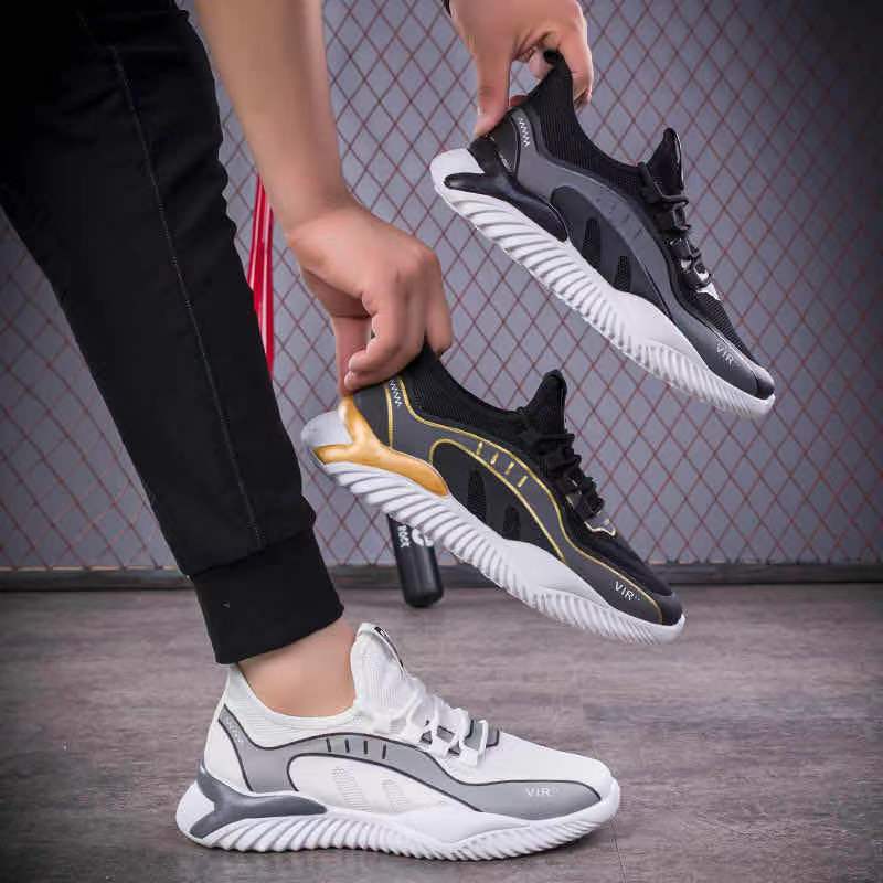 2025 Trendy men's shoes, early spring new style popular shoes, running, flying, weaving, breathable sports shoes, comfortable men's casual shoes, cross-border Application Scenario