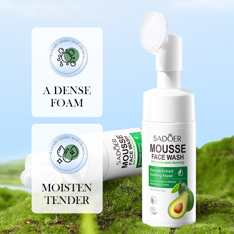 Cross-border wholesale of all-English SADOER avocado amino acid Cleansing mousse and foaming facial Cleanser details Picture