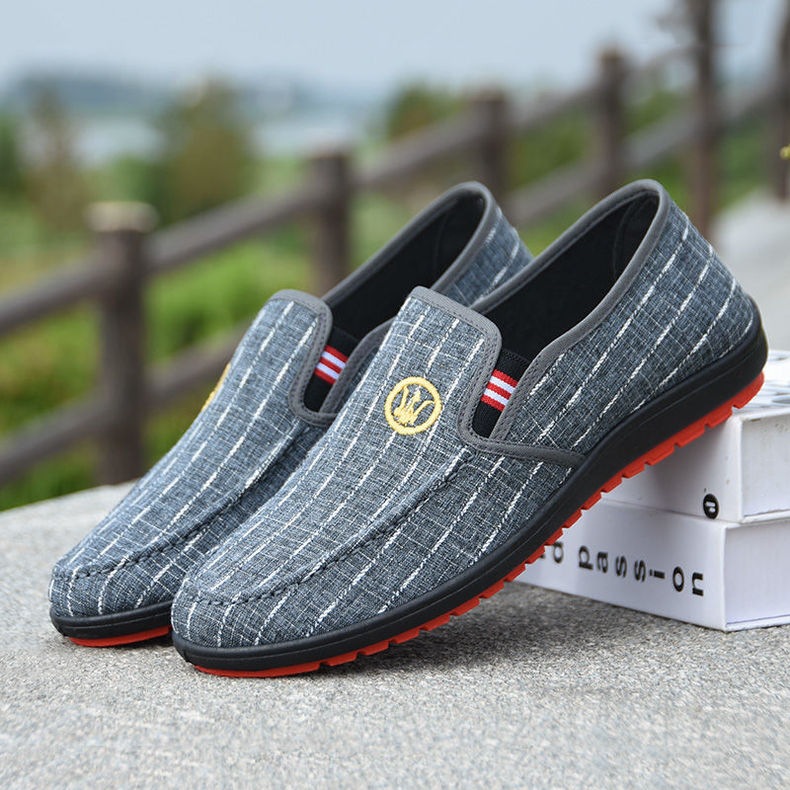 Doudou shoes for men, Korean style, trendy and individualistic, popular lazy shoes for men, one foot on British shoes, men's casual shoes, board shoes Specification drawing