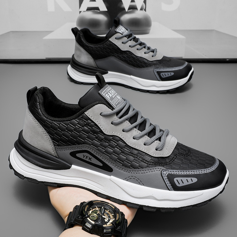 New breathable sports shoes for men in the summer of 2025, trendy and versatile thick-soled casual running dad shoes for men details Picture