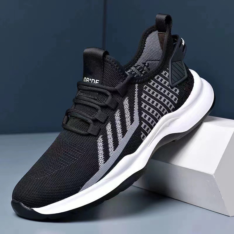 Spring 2025 men's breathable casual shoes, Korean version summer men's running shoes, popular shoes for men's export wholesale full figure