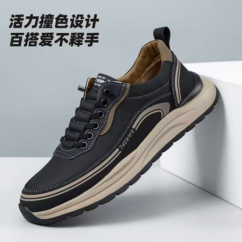 Wholesale and distribution of new men's shoes for 2025, fashionable and versatile sports and casual shoes, spring and autumn breathable sneakers and sports shoes full figure