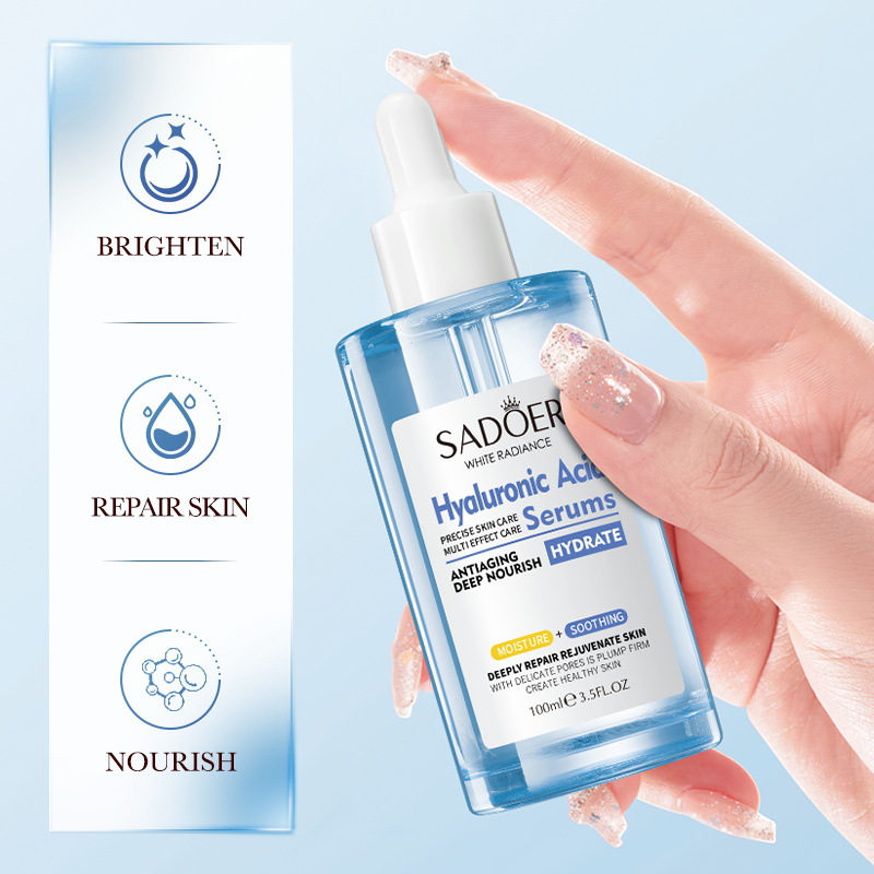 All-english SADOER hyaluronic acid essence for hydrating and shrinking pores, cross-border export wholesale details Picture